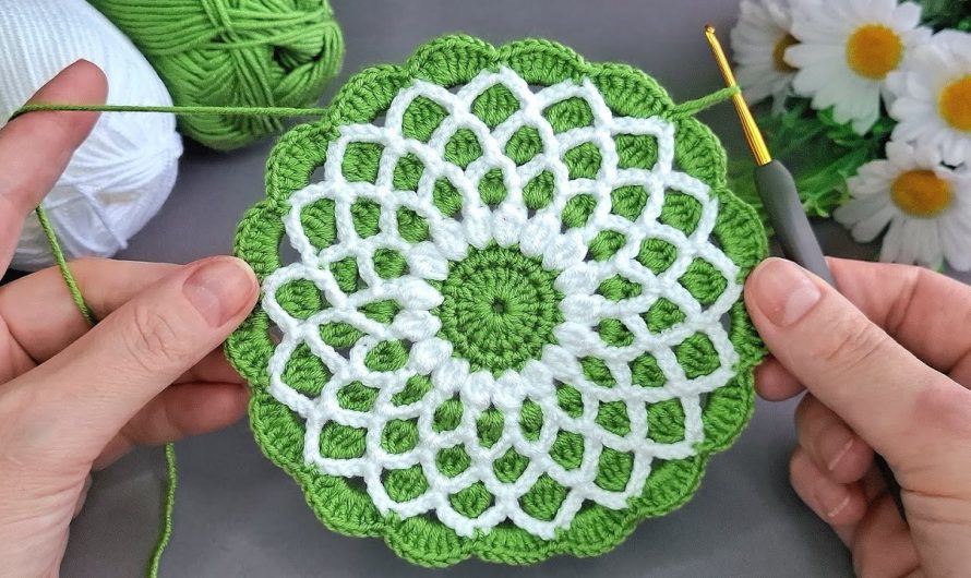 How to Make a Super Easy Crochet Coaster Motif Flower🌸