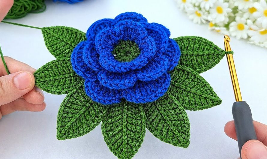 How to Make a Stunning 3D Layered Crochet Flower 🌸