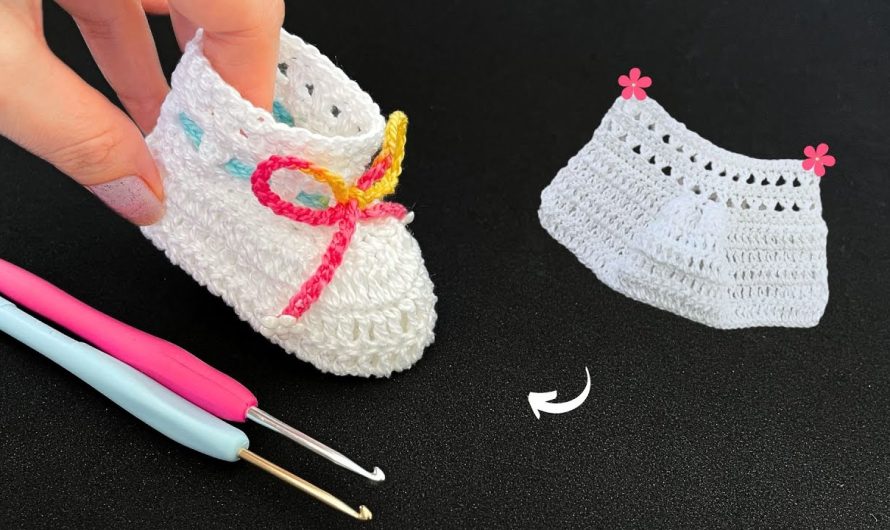 🧶 How to Make Delicate and Easy Crochet Baby Shoes