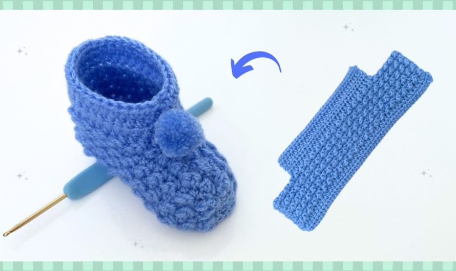 How to Make Adorable Baby Shoes in Blue Color🧶💖🧺
