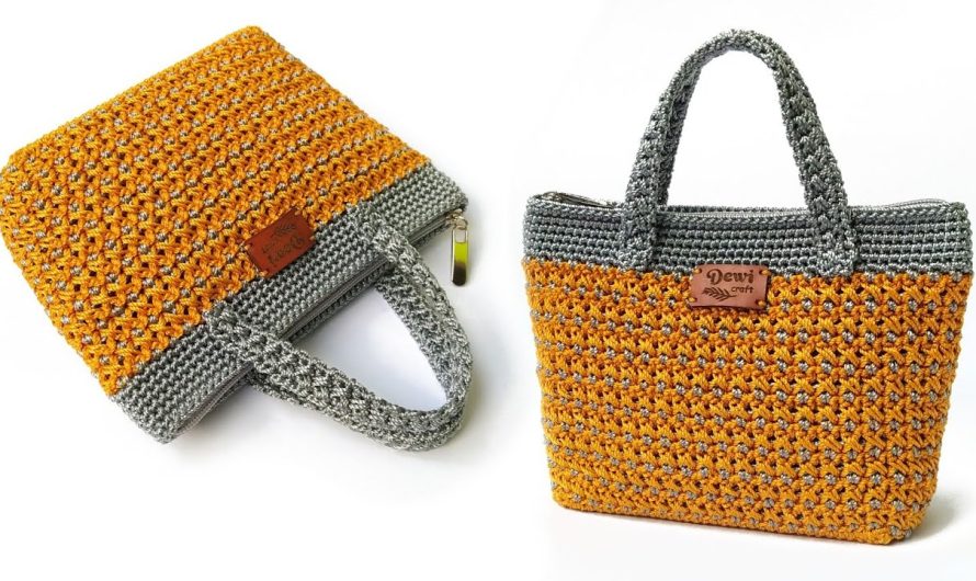 How to Make an Easy Crochet Bag for Beginners With a Beautiful Cross Motif Design 🧶