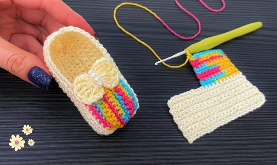 How to Crochet Baby Shoes Step by Step 👶🧶