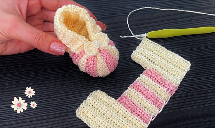 How to Crochet the Easiest Striped Baby Shoes: Step-by-Step Guide 👶🧶