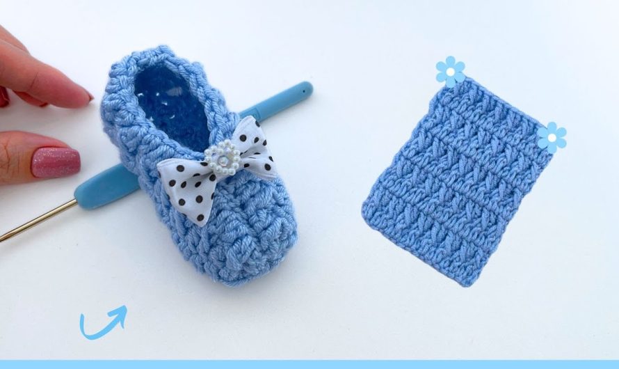 How to Crochet Easy and Quick Blue Baby Shoes: Step-by-Step Guide 👶💙🧶