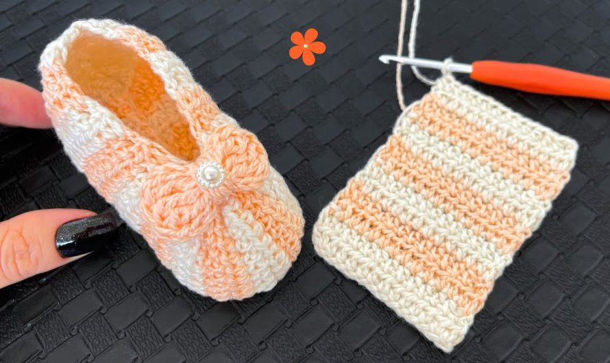 How to Crochet Easy and Quick Striped Baby Shoes: Step-by-Step Guide 👶🧶