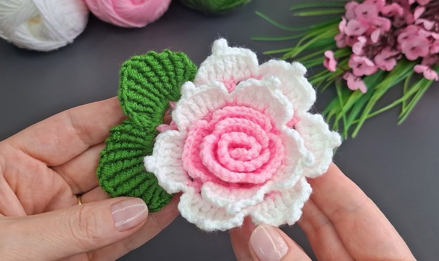 🌸 How to Make a 3D Crochet Flower (Easy Rose Bouquet for Beginners)
