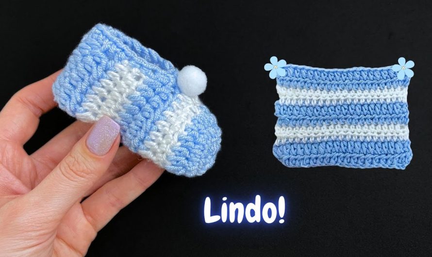 How to Crochet Easy and Quick Striped-Color Baby Shoes