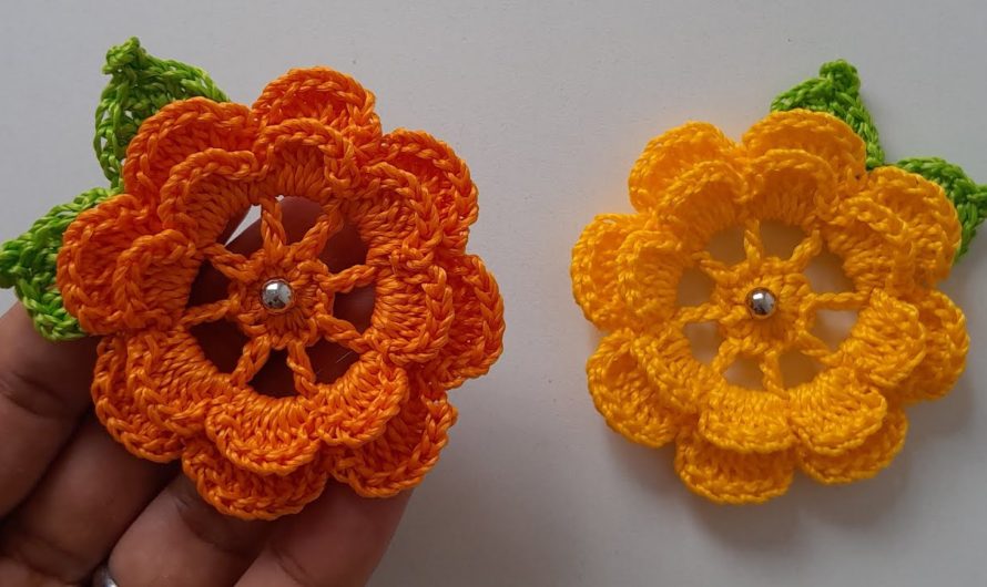 Crochet Flower for Appliqué – Step-by-Step Tutorial 🌸