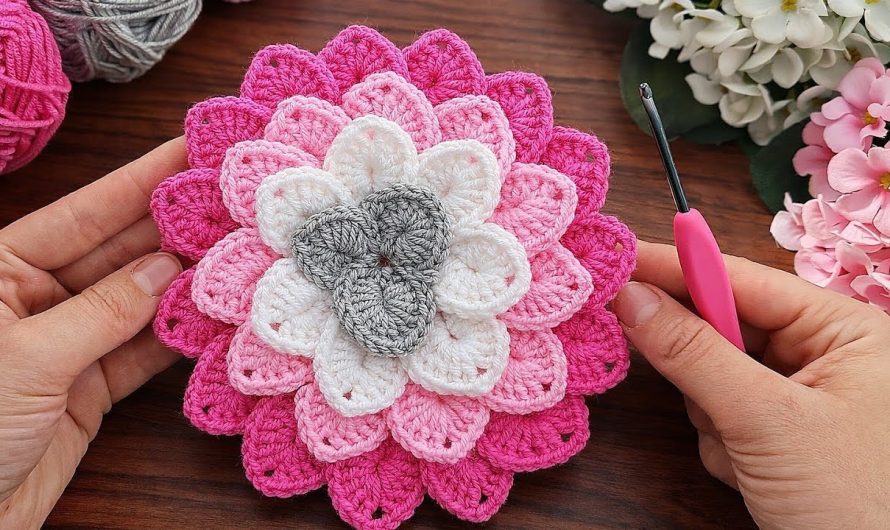 How to Crochet a 3D Flower: Easy & Beautiful Step-by-Step Guide 🌺
