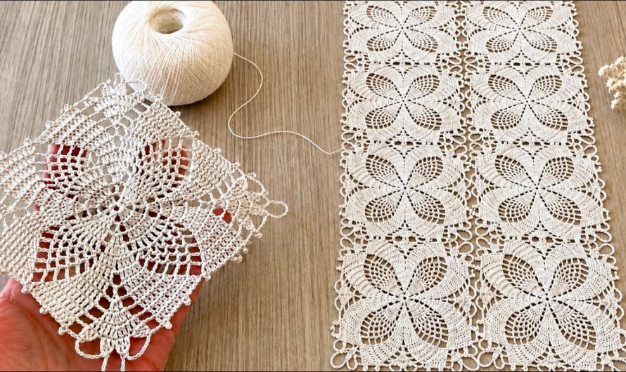 ✨💕Crochet Motif⭐️New Square Pattern Step-by-Step Instructions