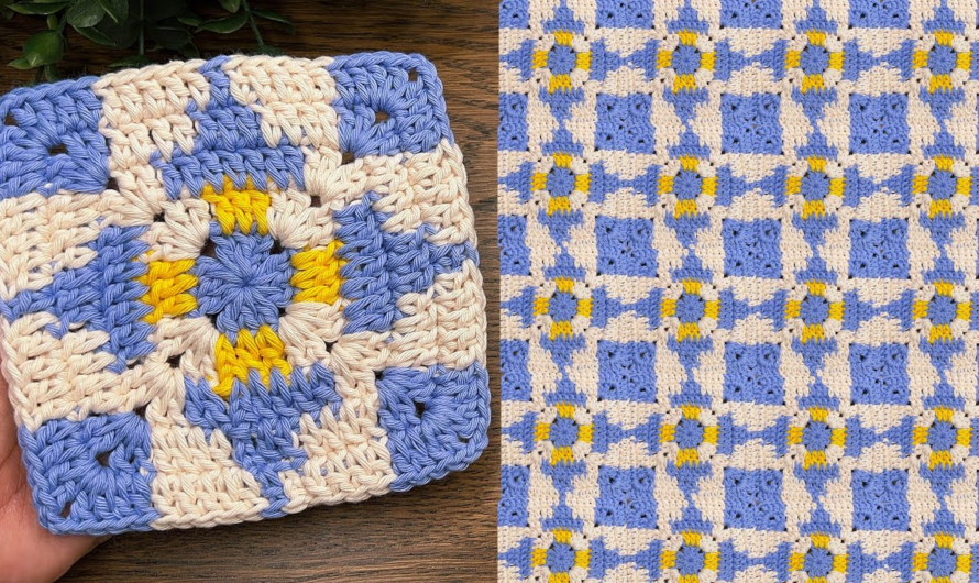😍😘Crochet Square Pattern -Simple &easy For Beginners