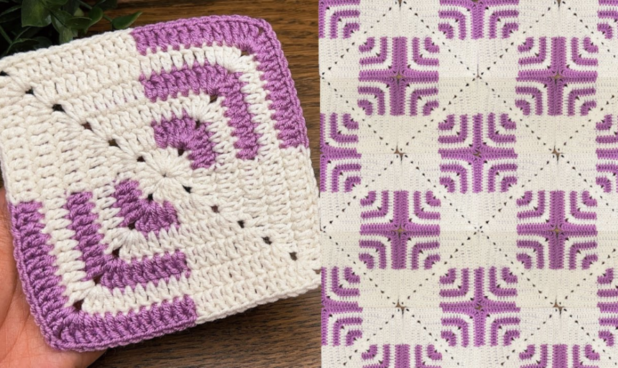 😍💕Granny Square ,Easy Crochet Pattern, blanket idea🌸