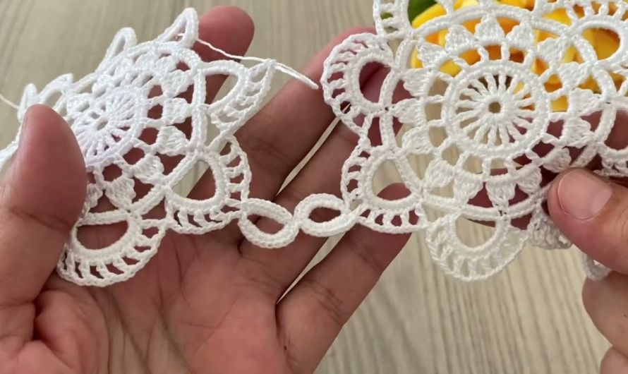 🌬️ Airy Fan Lace Square Motif Tutorial💖💕