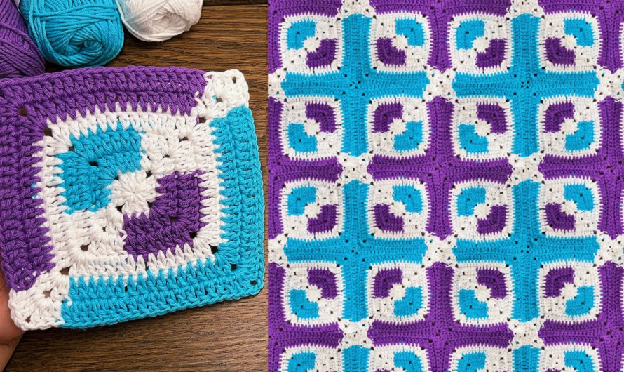 ✨💖Crochet Square Pattern with Stunning Color Twist🤩
