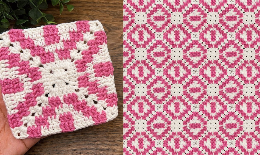🌸How to Crochet Square Design – Easy for Beginners💕💖