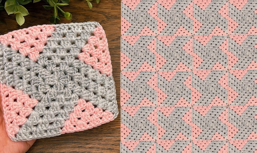 💖How to Crochet Zigzag Square | Step-by-Step Tutorial😘💕