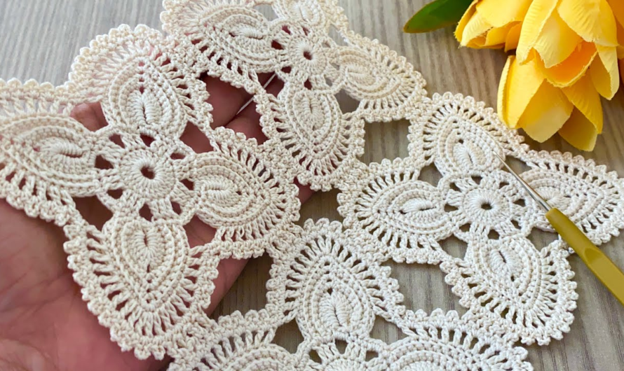How to Crochet Square Motif Pattern💖🌸🌷