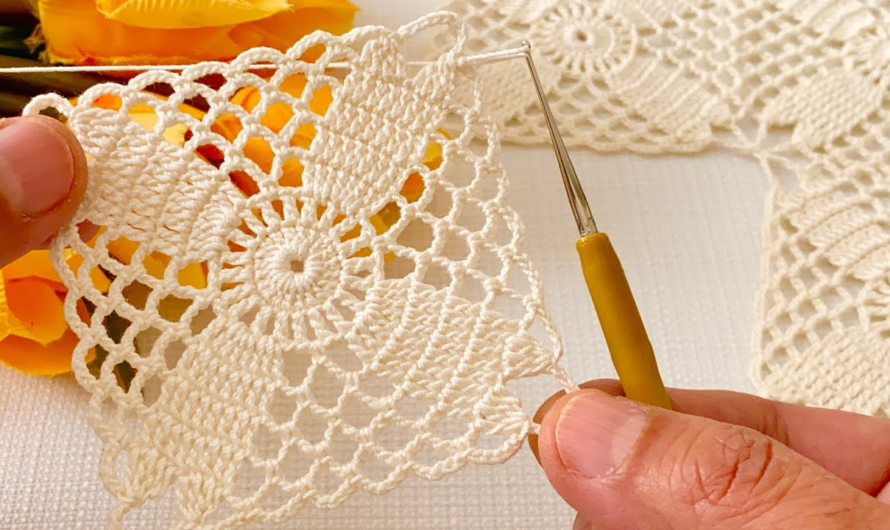🧶Crochet Motif Pattern Multipurpose Runner, Blouse How-To Tutorial for Beginners✨🌺🌸