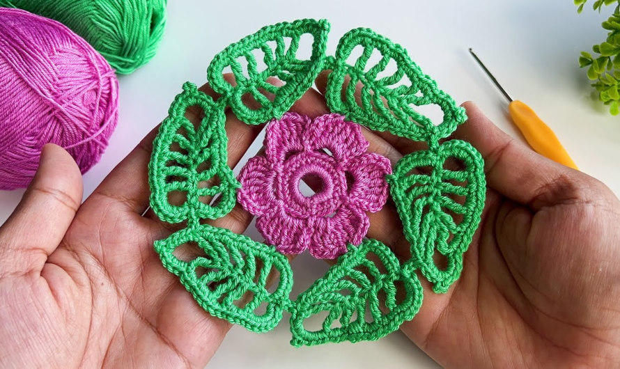 🌸 Simple Layered Crochet Flower Tutorial🌿😍✨