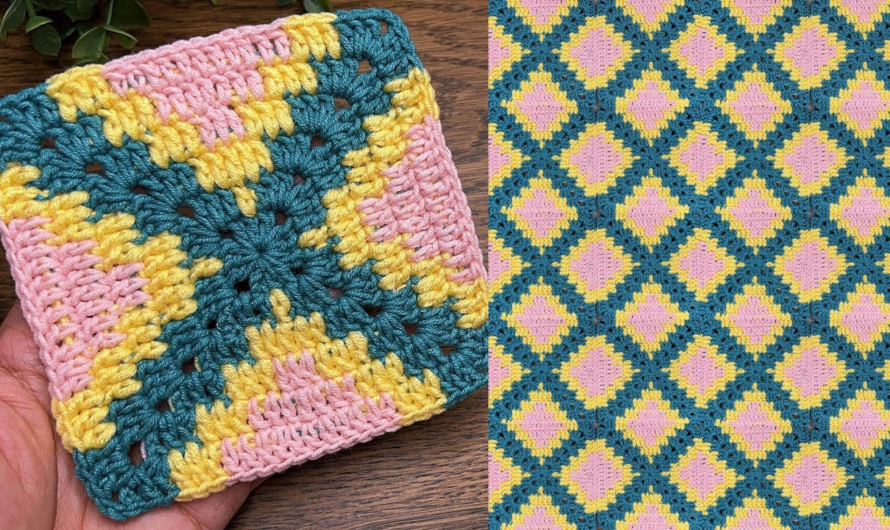 How to crochet square tutorial ,step by step very easy for beginners😍💖✨🌺