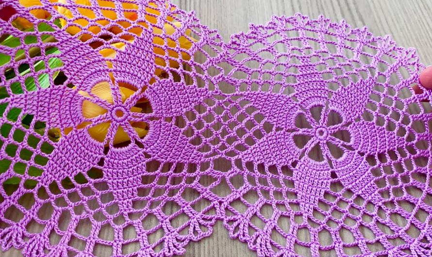 😘💖How to Crochet Motif Multi-Purpose Runner, Blouse Model Step by Step