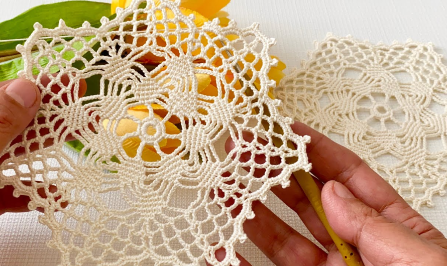 🌺💖How to Crochet Motif Runner, Blouse😘