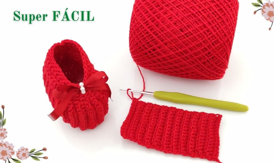 Easy Crochet Booties for Beginners with Red Color – Step-by-Step Guide