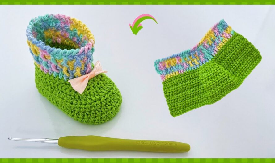 How to Make a Beautiful Baby Shoe (Green Color) – Step-by-Step Crochet Tutorial for Beginners