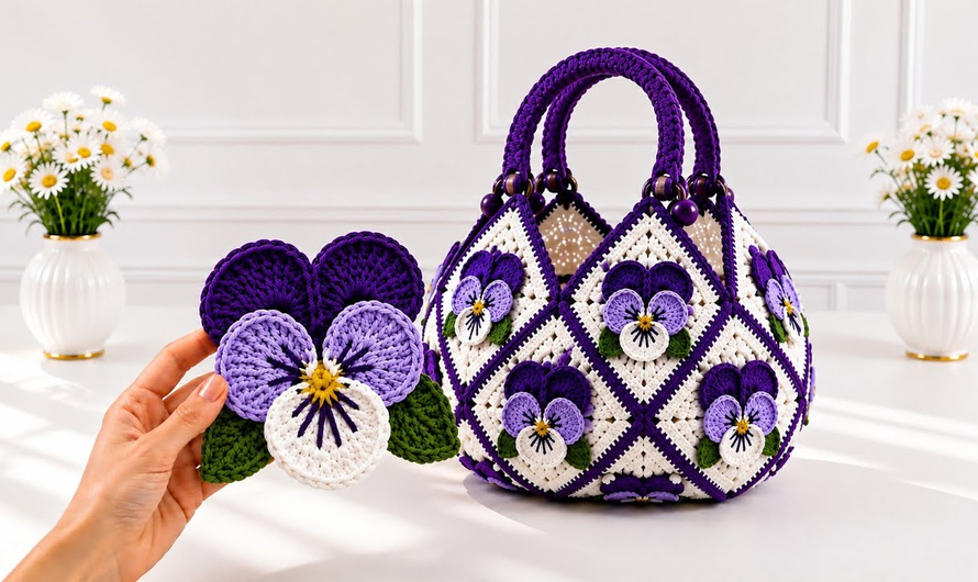 👜🌺How to Crochet a Flower Granny Square Bag 🌸 | Easy Step-by-Step