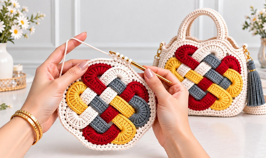 🌸💖Crochet Bag Tutorial | Stunning Celtic Knot Design 🧶