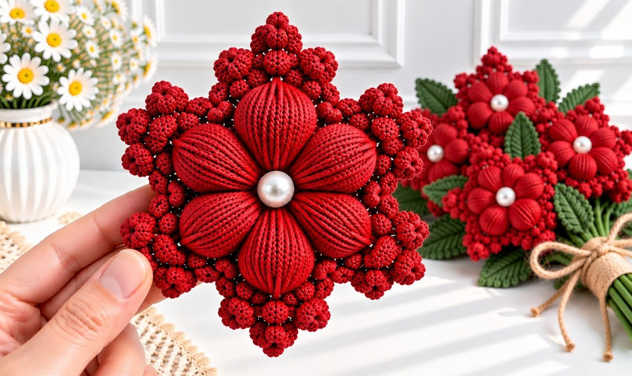 💖🌺How to Crochet a Stunning 3D Flower