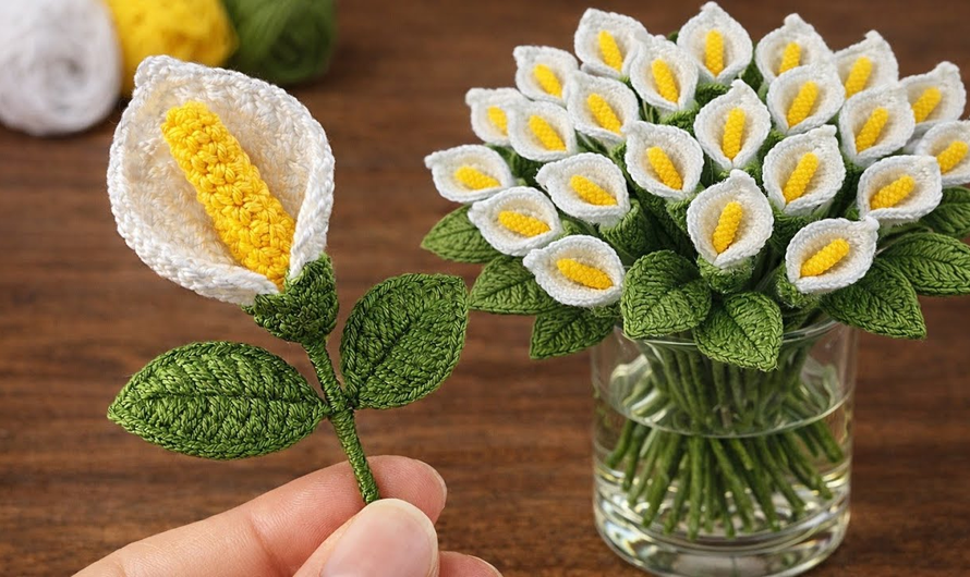 🌷💖How to Crochet a Calla Lily Flower😍