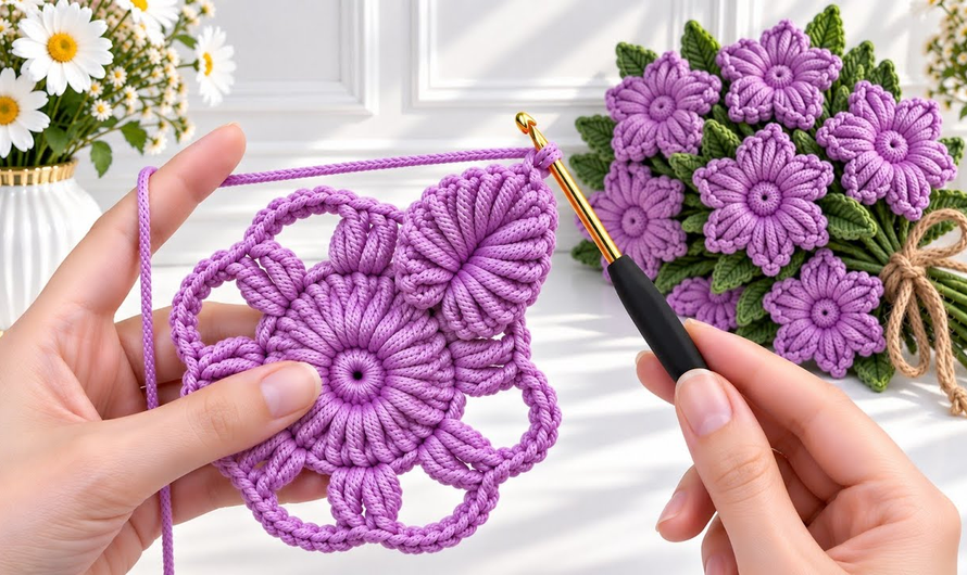 💐😘How to Crochet a Stunning Flower Bouquet💕