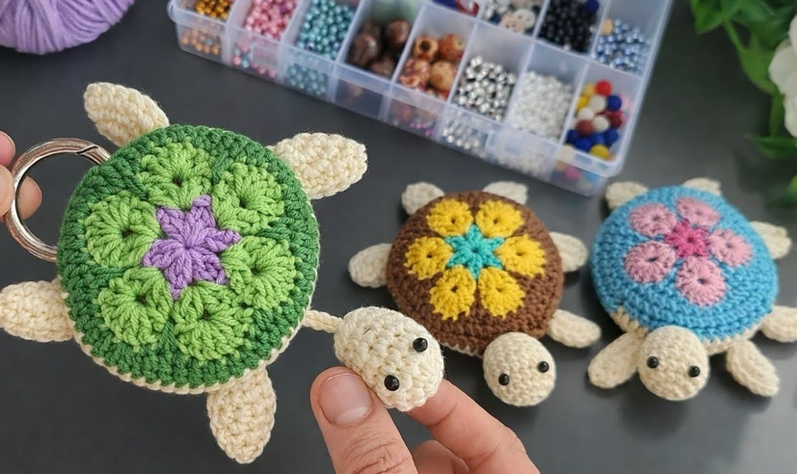 🐢 Mini Crochet Turtle Keychain | Perfect Gift Idea 🎁