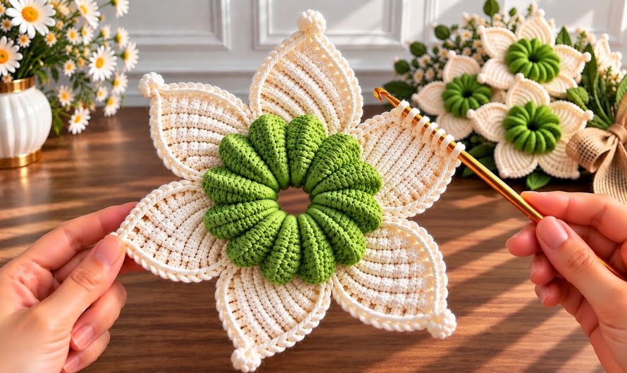 🌸🤞How to How to Crochet a Stunning Leaf Flower✨