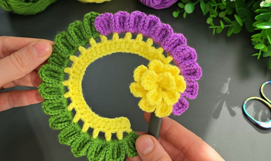 🌹💖Super easy very useful crochet flower making.😍