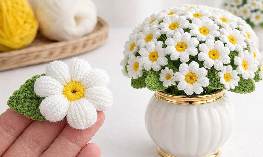 🌺🌼This Daisy Bouquet Is Crochet! 🌼