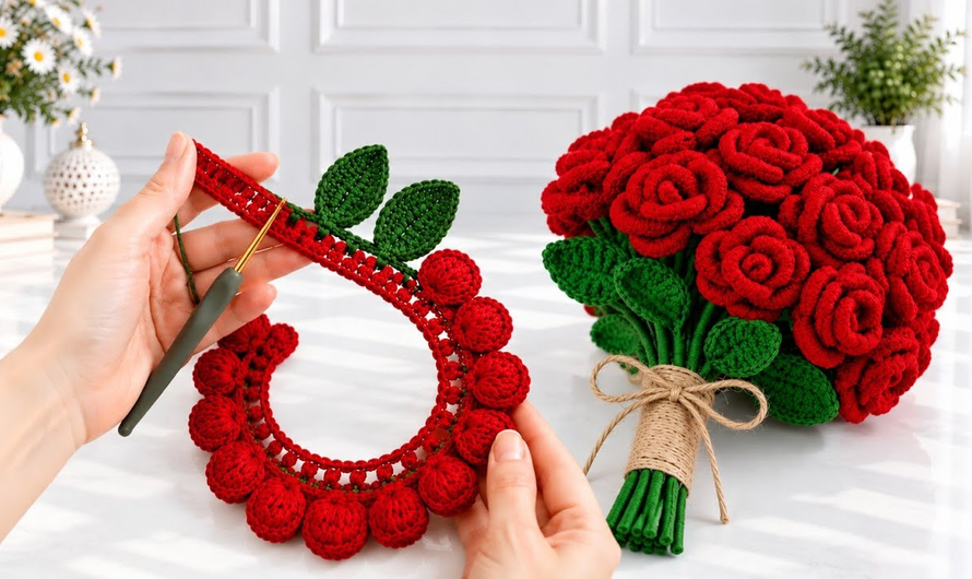 🌹How to Crochet a Stunning Rose Flower Bouquet 🌹 | Easy Step-by-Step